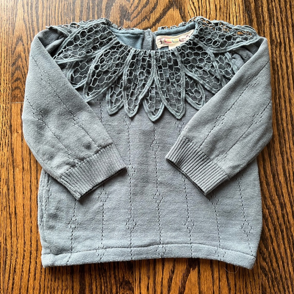 TEELA Baby Girl Pointelle Sweater (24M)